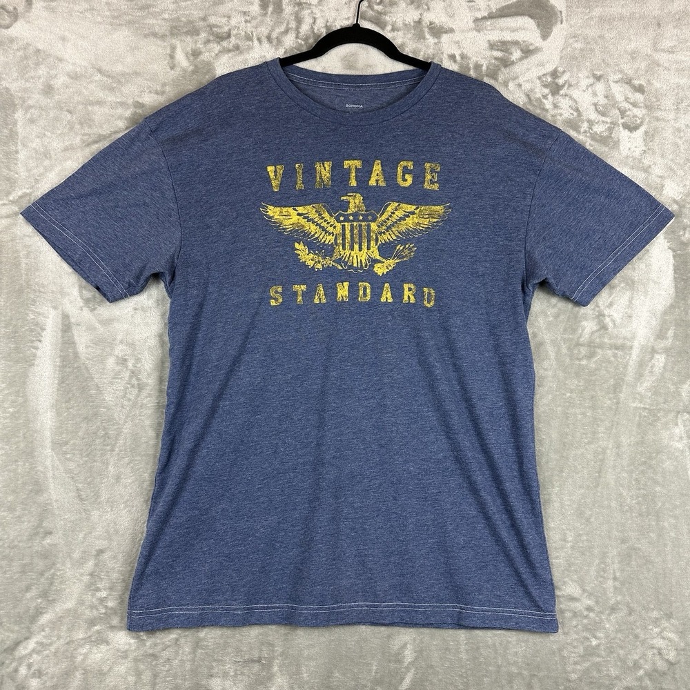 Sonoma T-Shirt Men's XL Blue Graphic Print "Vintage Standard"